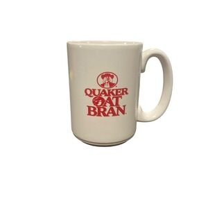 Vintage Quaker Oat Brand White Advertising Mug RARE HTF Coffee Tea